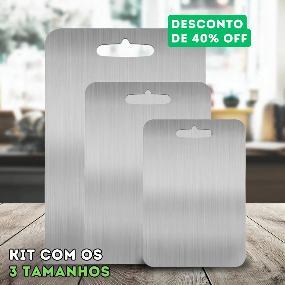 Swanutilidades Tábua De Cozinha Titanium Antibacteriana Antisujeira