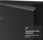 Madesa Balcão De Cozinha Suspenso Nice Preto 80cm 2 Portas