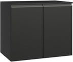 Madesa Balcão De Cozinha Suspenso Nice Preto 80cm 2 Portas