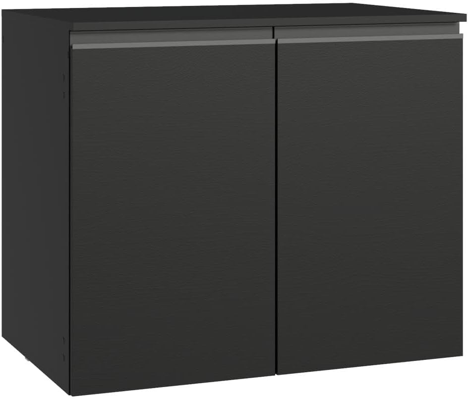 Madesa Balcão De Cozinha Suspenso Nice Preto 80cm 2 Portas