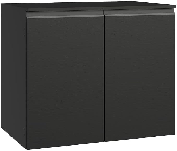 Madesa Balcão De Cozinha Suspenso Nice Preto 80cm 2 Portas