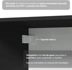 Madesa Balcão De Cozinha Suspenso Nice Preto 80cm 2 Portas
